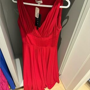 Red Sleeveless Dress by GILANI